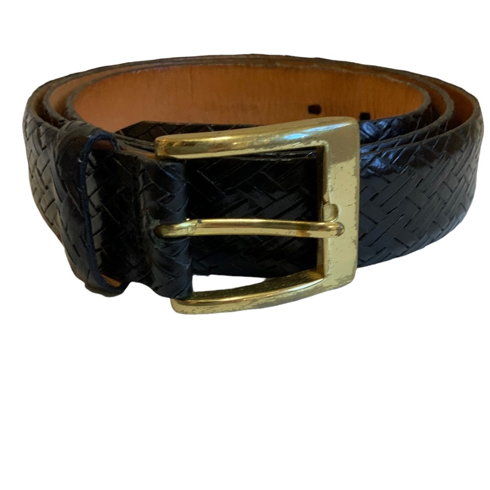 Martin Dingman Black Belt 40 Hand Made in America Basket Grain Italian Calfskin